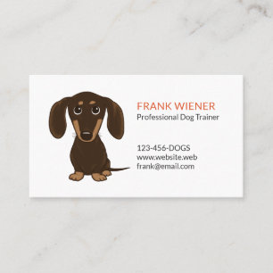 Carte De Visite Chocolat Brown Dachshund Doxie mignon chien de d