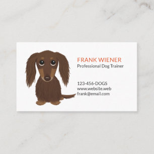 Carte De Visite Chocolat Brown Dachshund   Doxie mignon chien de d