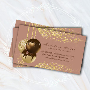 Carte De Visite Chocolat Cake pops Parties scintillant Baking Cake