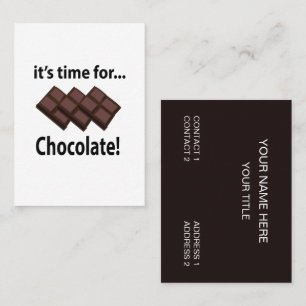 Carte De Visite Chocolat C'est l'heure du chocolat