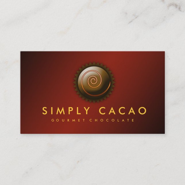 Carte De Visite chocolat du gourmet 311-Upscale (Devant)