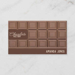 Carte De Visite Chocolat Factory Sweets Choco Cacao Shop