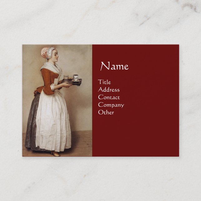 CARTE DE VISITE CHOCOLAT FONDUE DÎNER FÊTE (Devant)