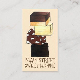 Carte De Visite Chocolat Fudge Confection Candy Sweet Shoppe