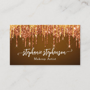Carte De Visite Chocolat Glam Glitter Drip Fashion Styliste Modern