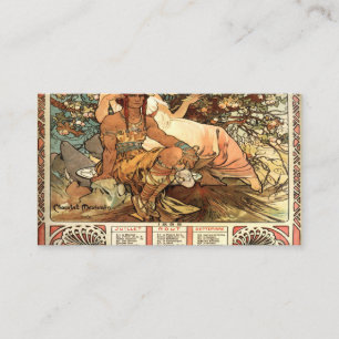 Carte De Visite Chocolat Masson Alphonse Mucha
