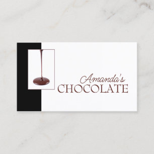 Carte De Visite Chocolat Shop Chocolatier noir blanc Sweets Card