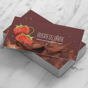 Carte De Visite Chocolat sucré et fraises