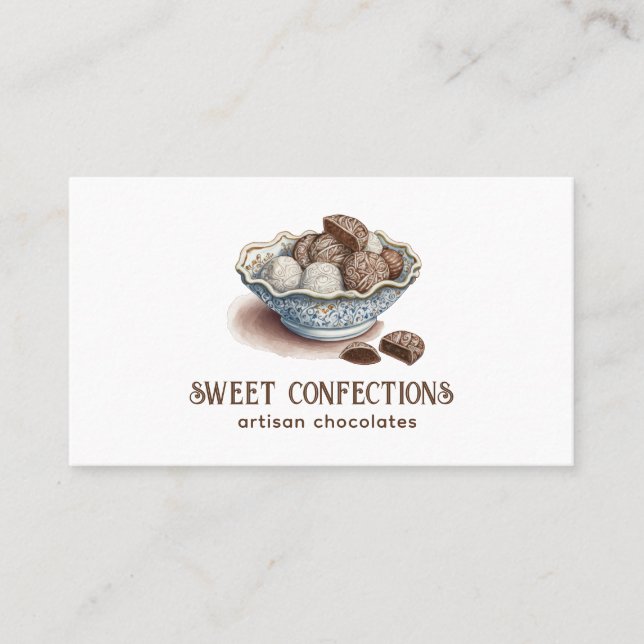Carte De Visite Chocolats artistiques (Devant)