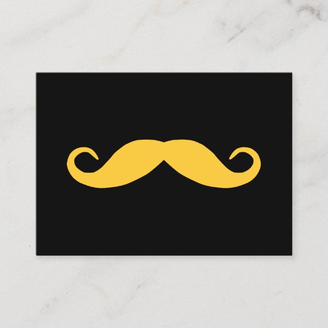 Carte De Visite Choisir une moustache couleur sur le noir (Devant)