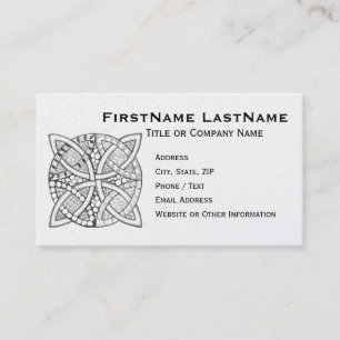 Carte De Visite Choisissez votre couleur Celtic Knot Motif décorat