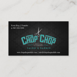 Carte De Visite Chop Chop Mobile   Salon & Barber