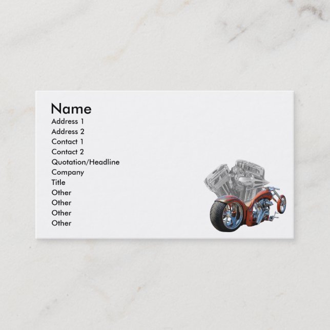Carte De Visite Chopper (Devant)