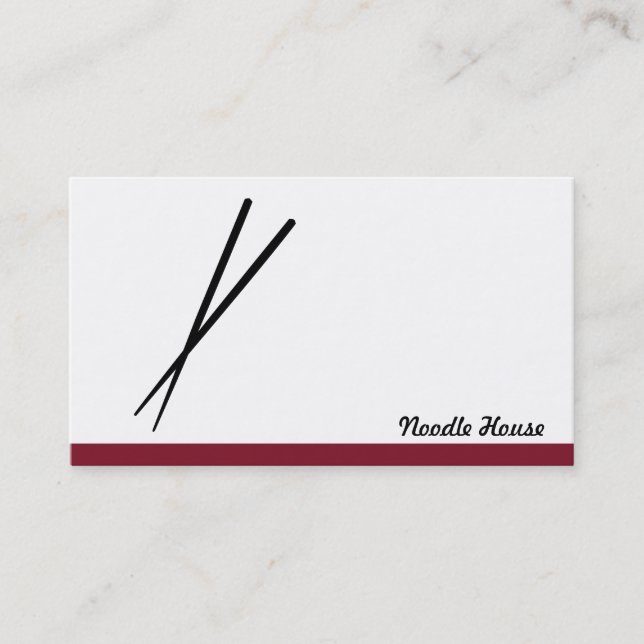 Carte De Visite Chopstick (rouge variation) (Devant)