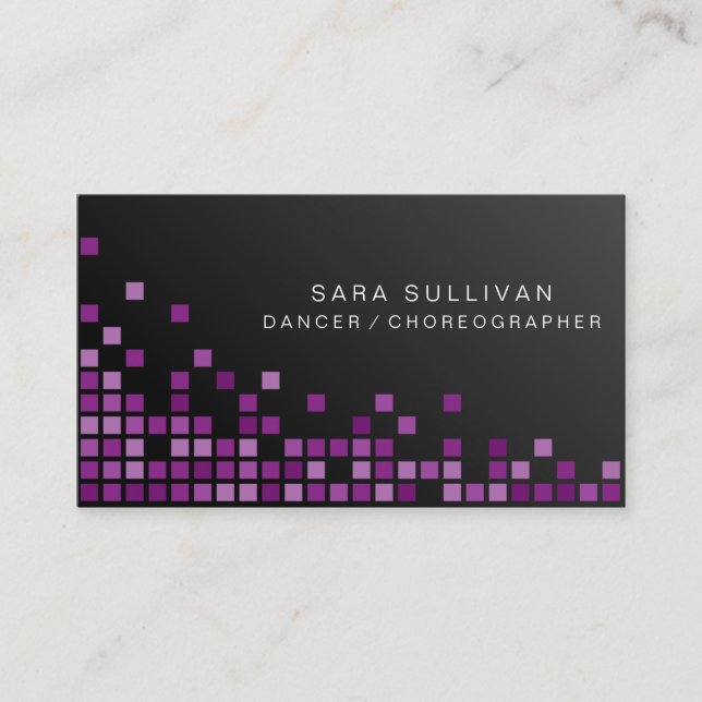 Carte De Visite Chorégraphe danseur Talent Cubes Abstraits pourpre (Devant)