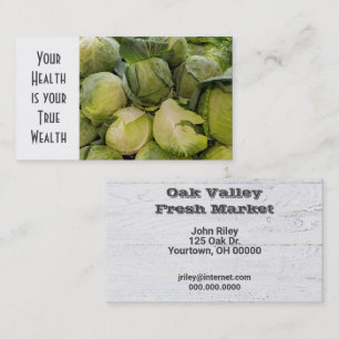 Carte De Visite Chou Frais Au Marché