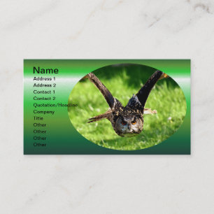 Carte De Visite Chouette d'aigle sauvage en plein vol