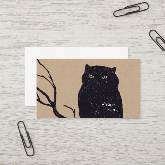 Carte De Visite Chouette dans une succursale (Devant/Arrière en situation)