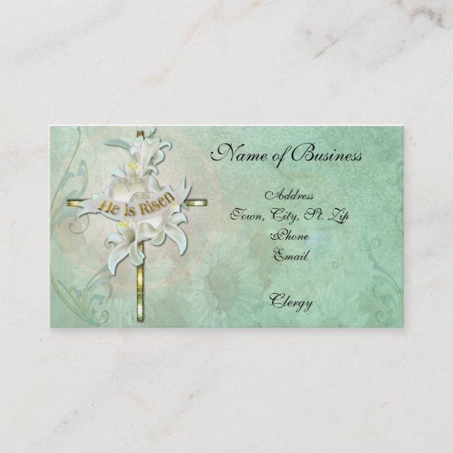 Carte de visite chrétien (Devant)