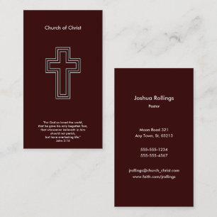 Carte De Visite Chrétien du 3:16 % pipe% de John