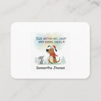 Carte De Visite Christmas business card funny dog