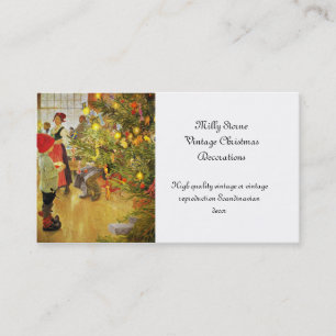 Carte De Visite Christmastime Encore petit garçon et Julgran