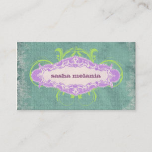 Carte De Visite CHROMATOGRAPHIE GAZEUSE TurquoisePurpleLime de