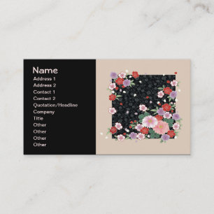 Carte De Visite Chrysanthemum & Sakura Art japonais