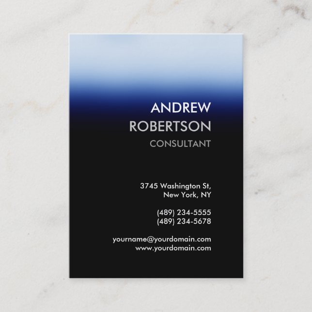 Carte de visite Chubby Dark Blue Black Manager (Devant)