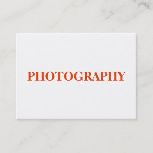 Carte De Visite Chubby Simple White Orange Photographe