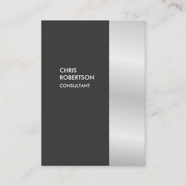 Carte De Visite Chubby Stylish Grey Premium Silice (Devant)