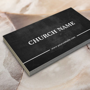 Carte De Visite Church Pastor Rustic Chalkboard