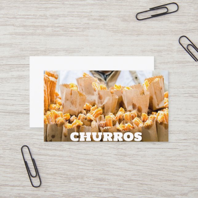 Carte De Visite Churros (Devant/Arrière en situation)