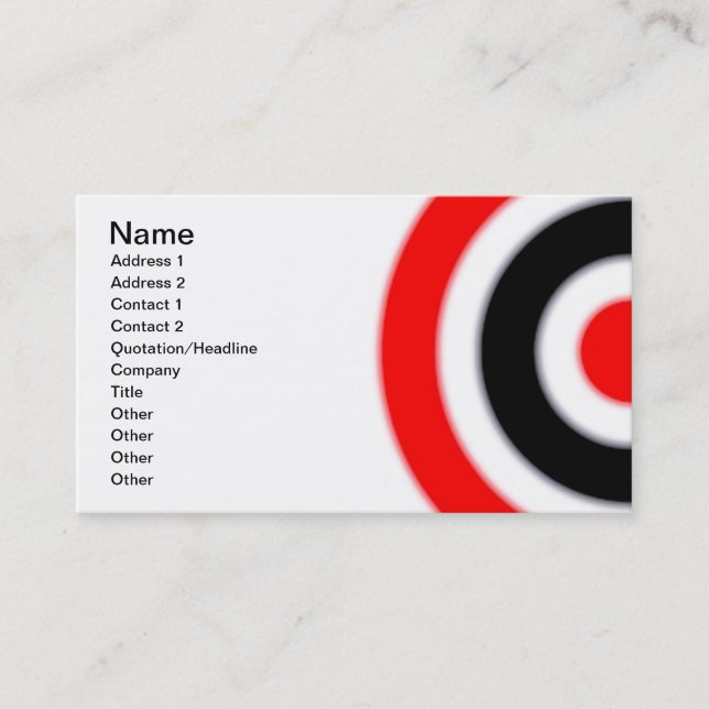 Carte De Visite Cible (Devant)
