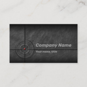 Carte de visite cible du magasin d'armes à feu