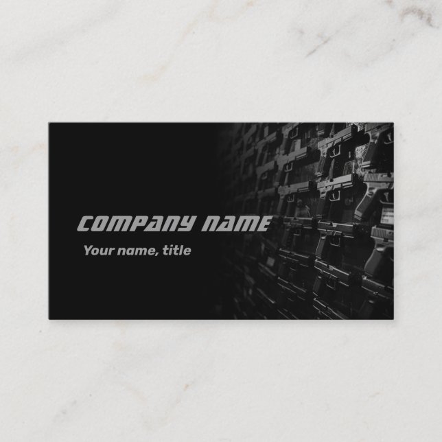 Carte de visite cible du magasin d'armes à feu (Devant)