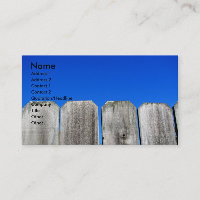 Carte De Visite Ciel bleu (Devant)