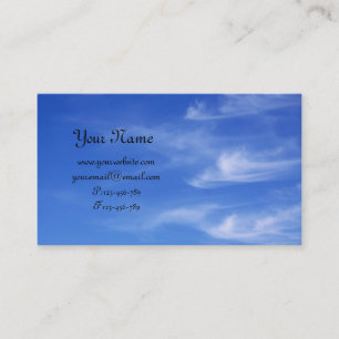 Carte De Visite Ciel bleu avec des nuages pour l'arrière - plan