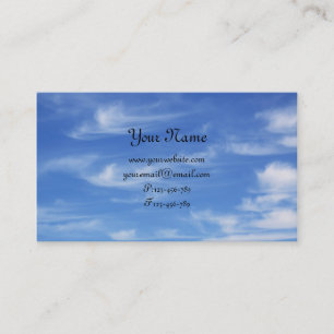 Carte De Visite Ciel bleu avec des nuages pour l'arrière - plan