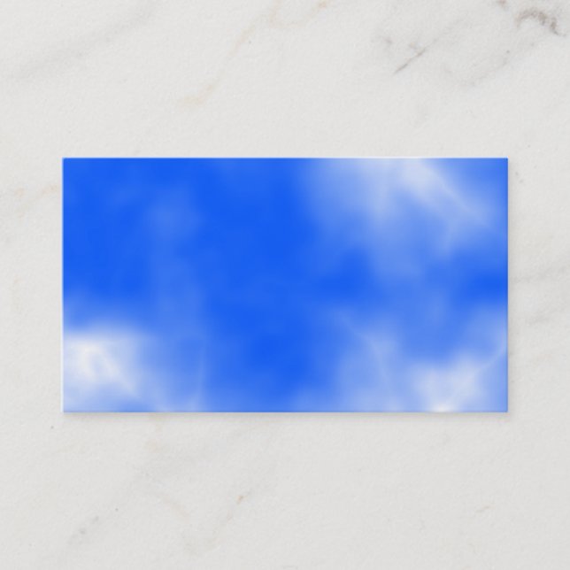 Carte De Visite Ciel bleu avec les nuages blancs (Devant)