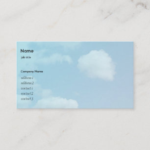 Carte De Visite ciel bleu et nuages blancs