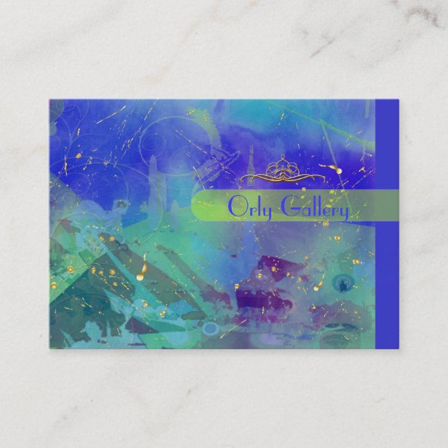 Carte De Visite Ciel bleu, modèle Abstrait (Devant)