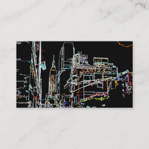Carte De Visite Ciel coloré de Manhattan