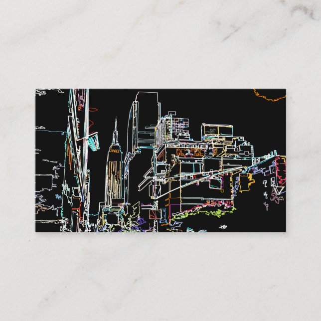 Carte De Visite Ciel coloré de Manhattan (Devant)
