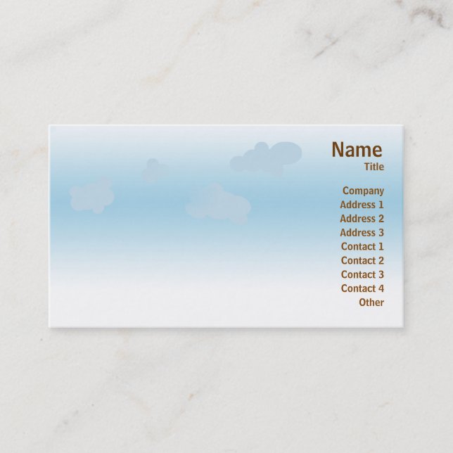 Carte De Visite Ciel de cerfs communs - affaires (Devant)