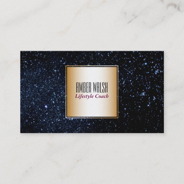 Carte De Visite Ciel nocturne / Cadre Gold (Devant)