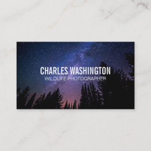 Carte De Visite Ciel nocturne   Forêt