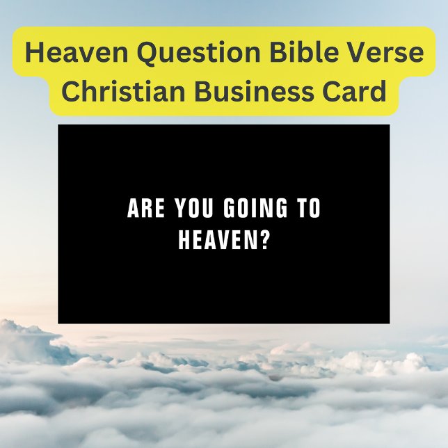 Carte De Visite Ciel Question Bible Verse Christian (Business Card Size Gospel Tract)