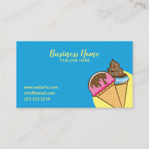 Carte De Visite Ciel unique Blue Sweet Glace Cones Frosting