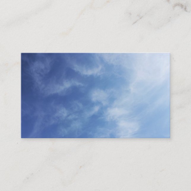 Carte De Visite Ciels bleus Nuages bruns Photo (Devant)